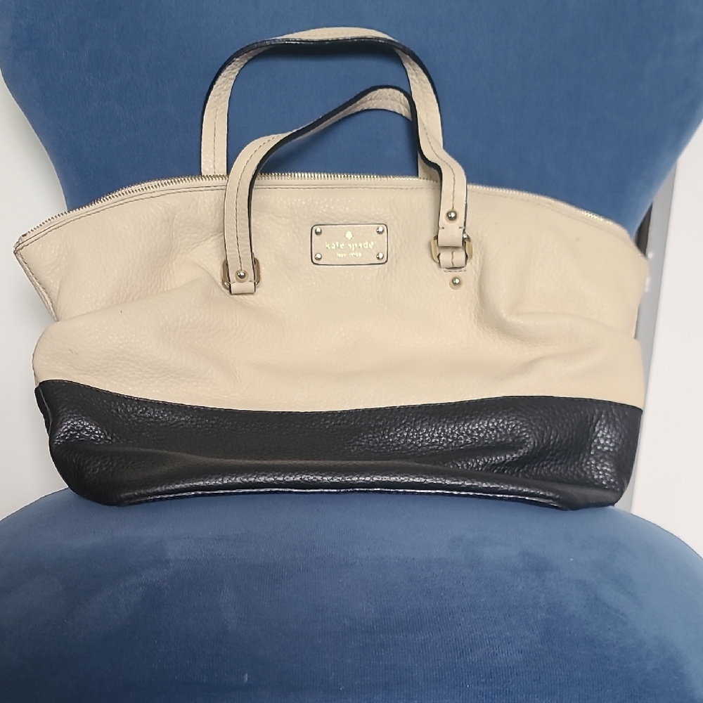 Kate Spade Two-Tone Black and Cream Tote